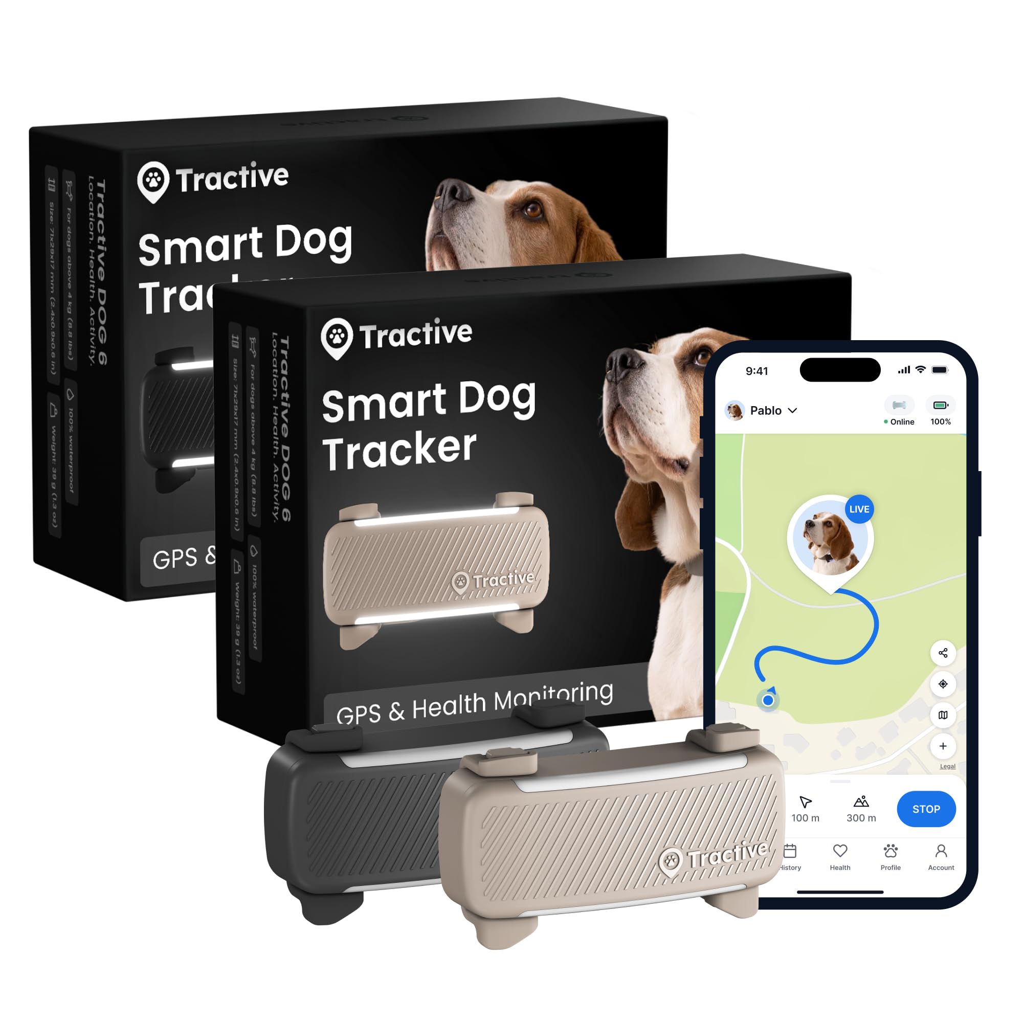 Amazon.com: Tractive Smart Dog GPS Tracker | Live Pet Tracker with